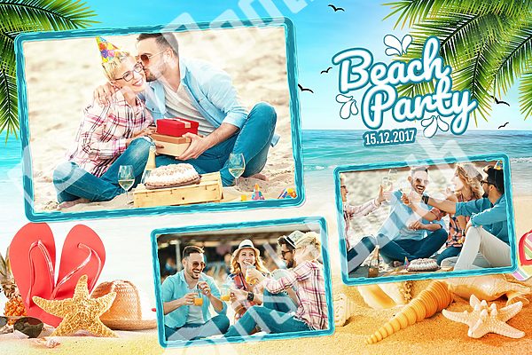 Beach Party Template Horizontal